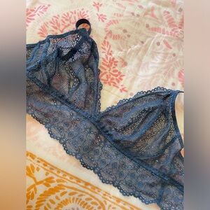Euc Else cornflower blue Camellia Soft Triangle Bra 36C